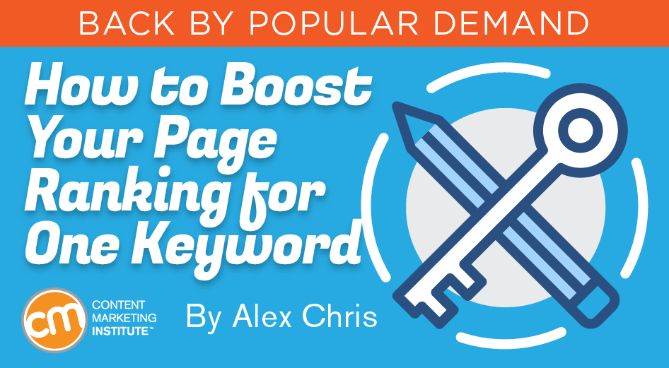 how boost page ranking one keyword