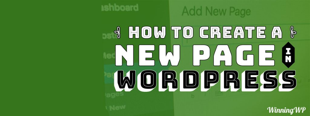 how to create a new page in wordpress