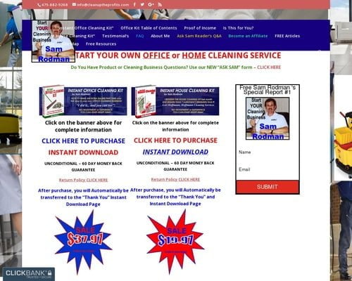 HOME | Sam Rodman's Start Your Own Office or Home Cleaning Business