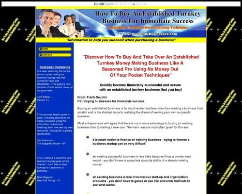 How To Buy Businesses - No Money Down Business Financing