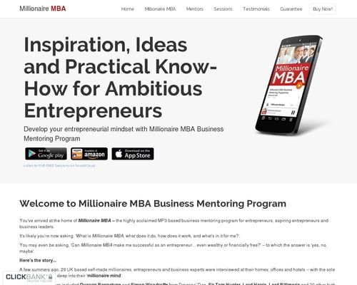 Millionaire MBA Business Mentoring Program