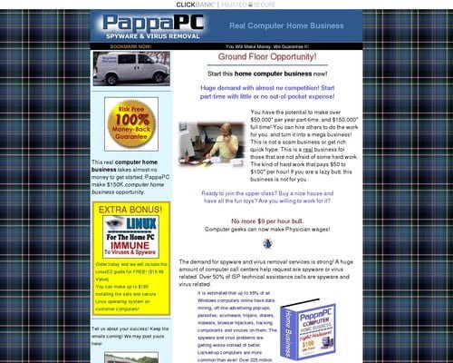 PappaPC Real Computer Home Business $100 Per Hour