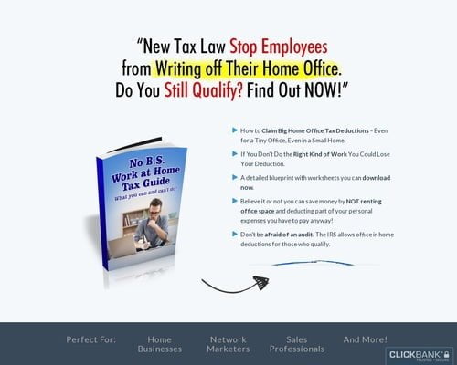 specialoffercb — No B.S. Work at Home Tax Guide