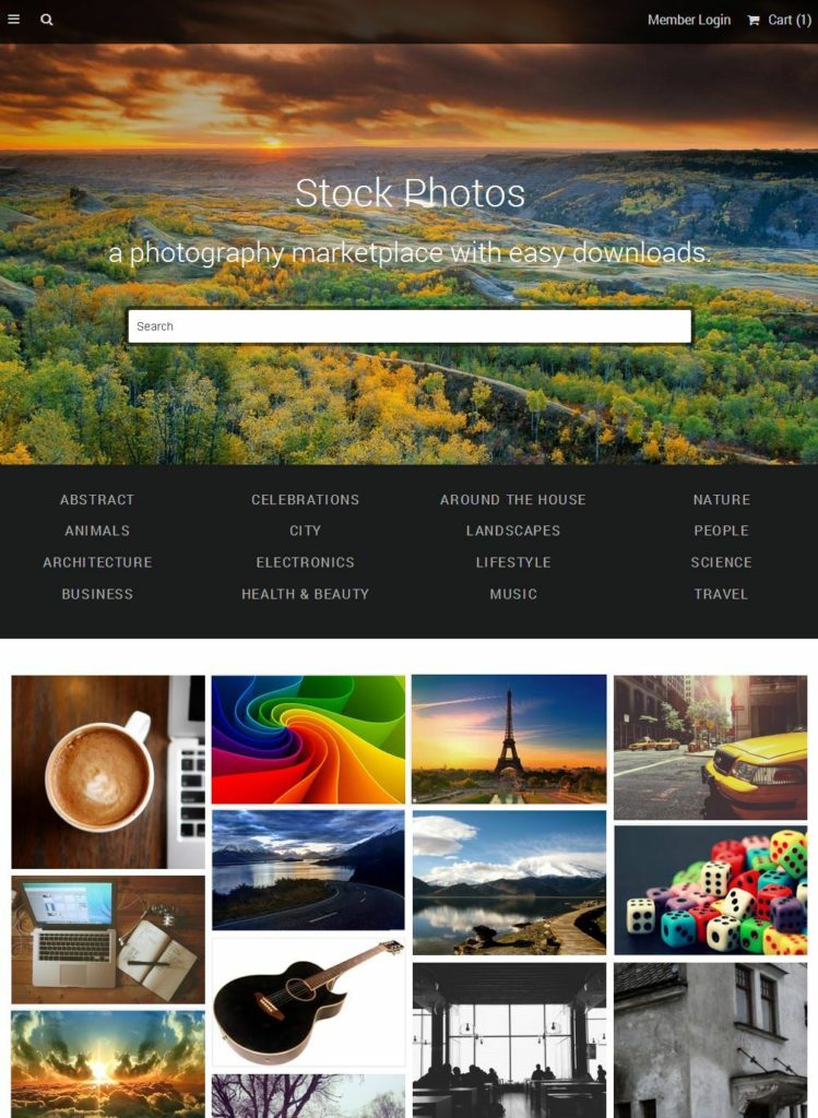 Stock Photography Marketplace Website For Sale