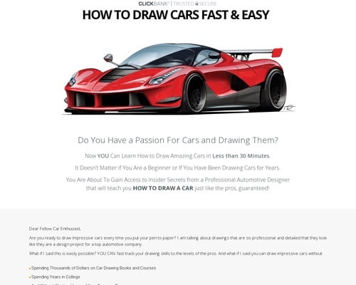 How To Draw A Car Fast & Easy - with Tim Rugendyke