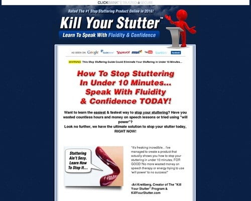 Kill Your Stutter - Learn To Speak Without Stuttering Today