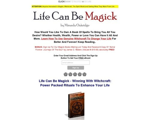 Life Can Be Magick - Winning With Witchcraft - Power-packed rituals to enhance your life by Miranda Oakridge