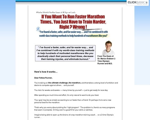 Marathon Training Plan - 100 Day Program | Olympian Marius Bakken's Marathon Schedule