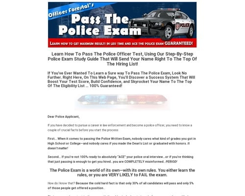 Police Exam Guide - How To Pass The Police Test