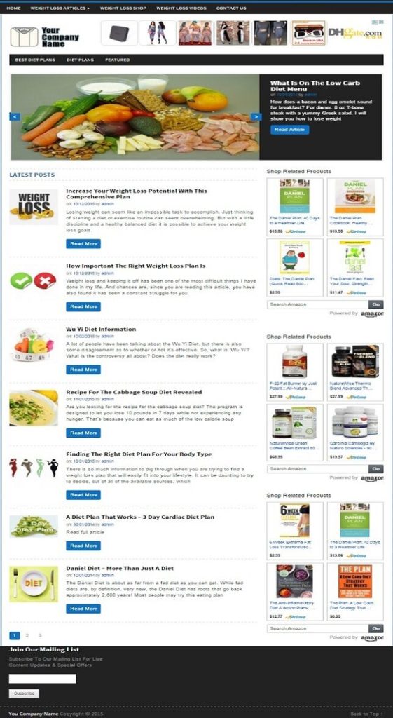 WEIGHT LOSS BLOG WEBSITE BUSINESS FOR SALE! FULLY DEVELOPED! MOBILE FRIENDLY