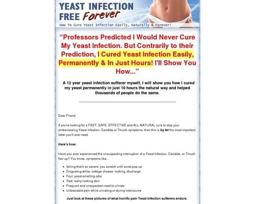 Yeast Infection Free Forever - How to Cure Yeast infection Easily, Naturally and Forever!