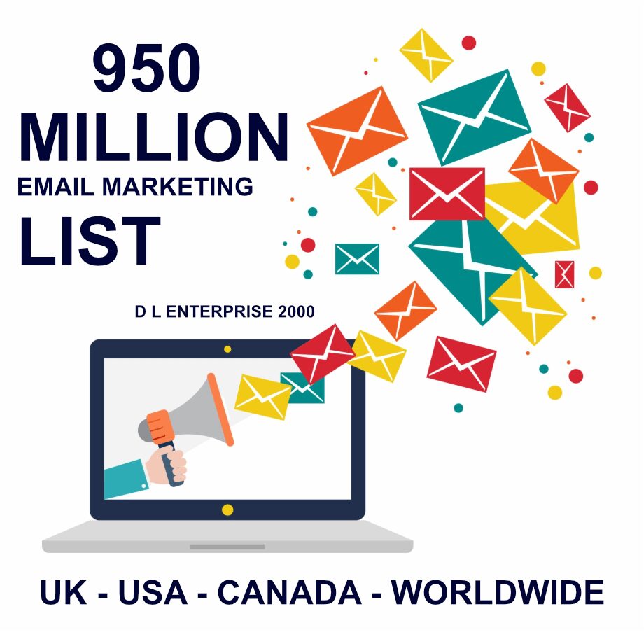 950 Million Database Email Marketing List (new active) UK - USA - WORLDWIDE
