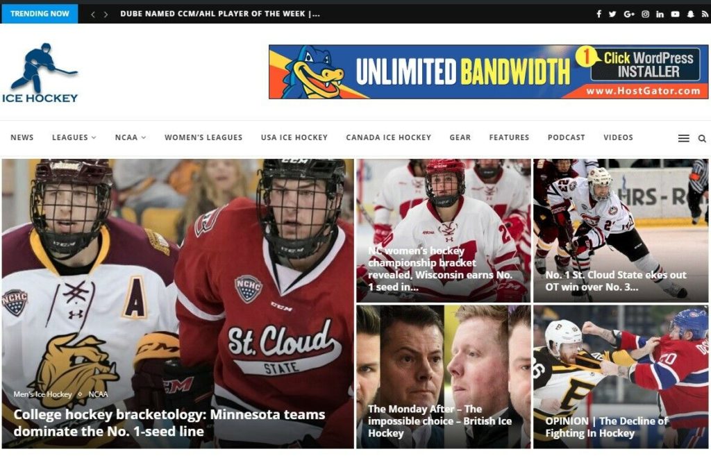 Automated Ice Hockey News Wordrpess Website - Turnkey Autopilot Site