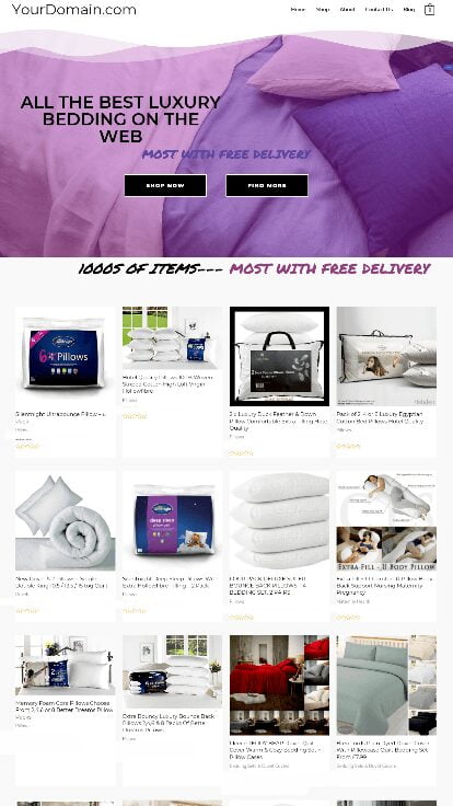 BEDDING WEBSITE FULLY STOCKED ECOMMERCE . HOME BUSINESS - DOMAIN