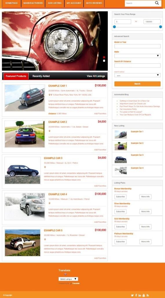 CARS CLASSIFIED ADS MARKETPLACE WEBSITE FOR SALE! TURNKEY BUSINESS