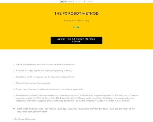Clickbank Offer - The FX Robot Method