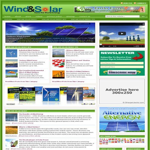 Established 'SOLAR ENERGY' Affiliate Website Turnkey Business (FREE HOSTING)