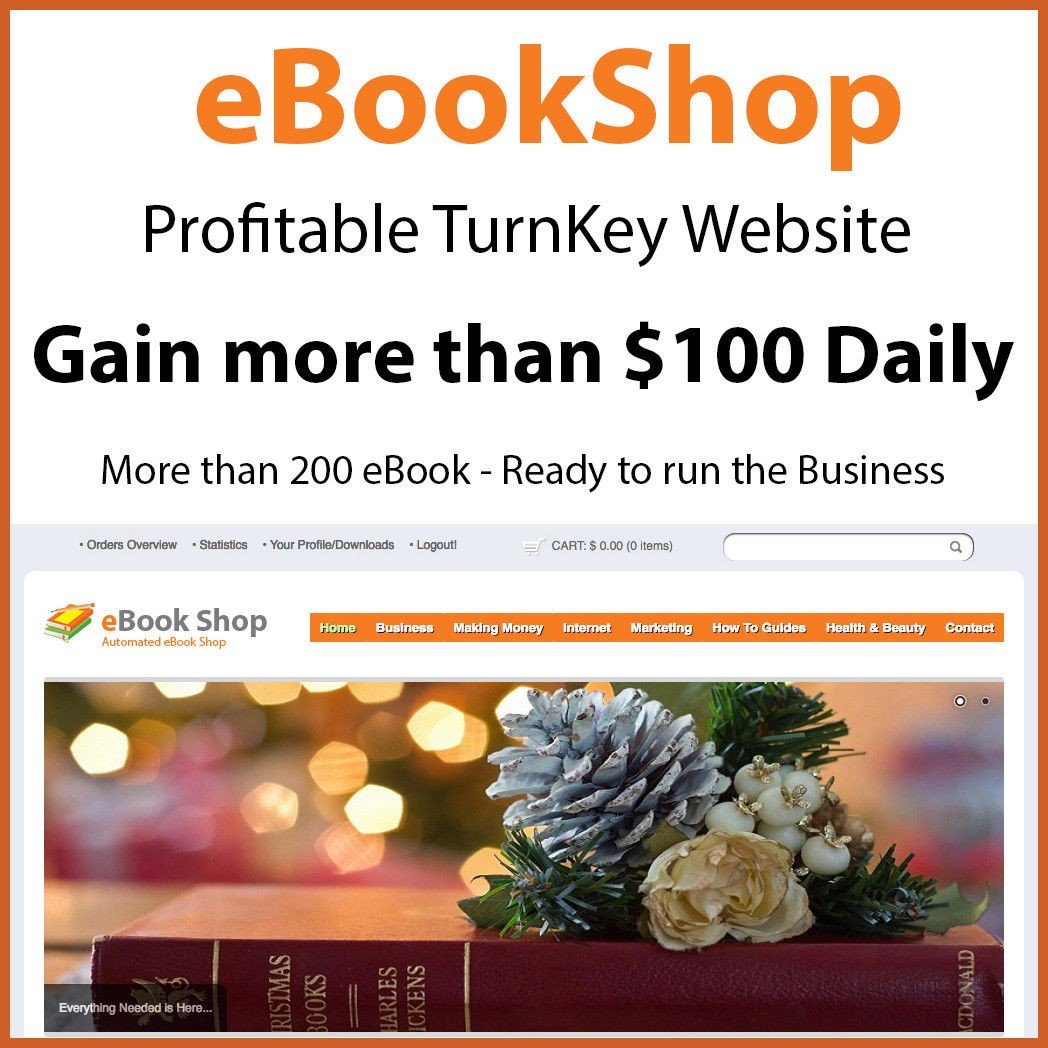 Profitable eBookShop Website - +200 eBooks Included - CS5002
