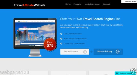 Start Selling Your Own Travel Search Website! Keep 100% Profit- Wordpress Based