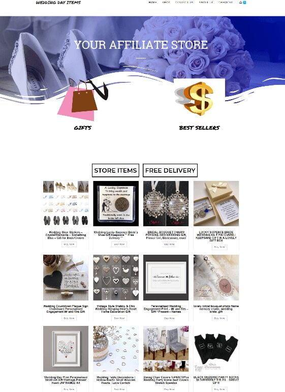 WEDDINGS SUPPLIES WEBSITE - HOME BUSINESS - FULLY STOCKED