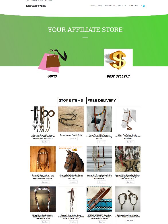 WORK AT HOME BUSINESS SADDLERY WEBSITE WITH NEW DOMAIN + HOSTING