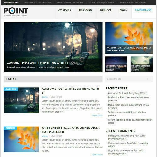 WordPress 'POINT' Website News / Magazine Theme Business (FREE HOSTING)