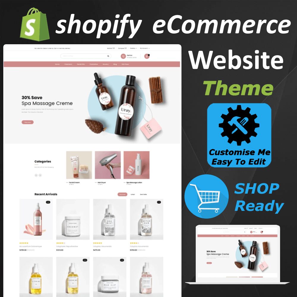 ⭐ eCommerce Website Shopify Store Template Theme - Start Your Online Businesses⭐