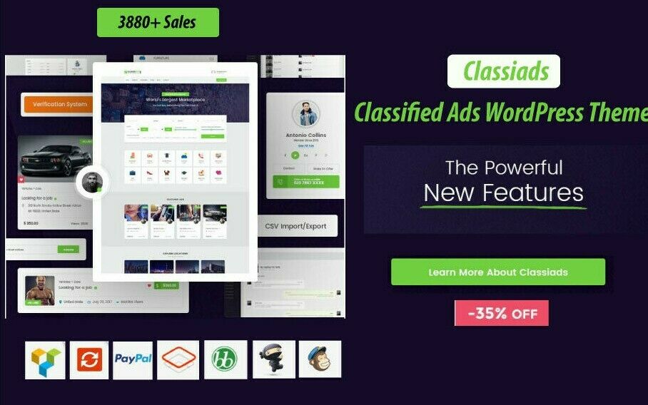 1 Time Offer Classiads - Classified Ads WordPress Theme