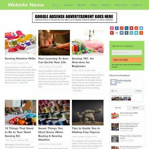 ARTS AND CRAFTS STORE - Professionally Designed Affiliate Website For Sale