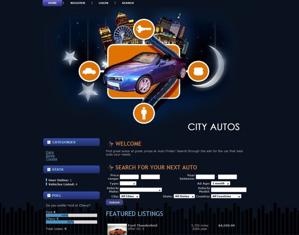 AUTOMATED CARS, TRUCKS, SUVs, BIKES CLASSIFIED ADS WEBSITE BUSINESS FOR SALE