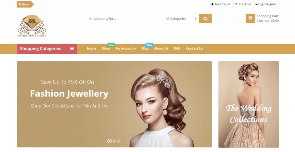 Amazon Affiliate Jewelry Store Business Website (Bronze Package)