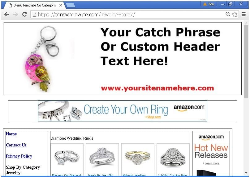 Amazon Affiliate Jewelry Store Website For Sale Free Bonuses, Free Set Up,Plus!