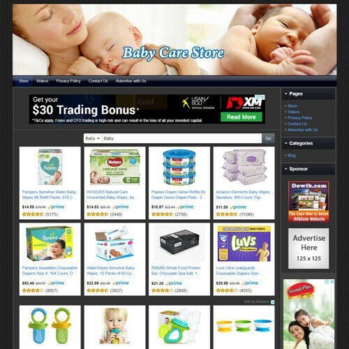 Baby Care Store Online Business Website For Sale! Make Money Amazon