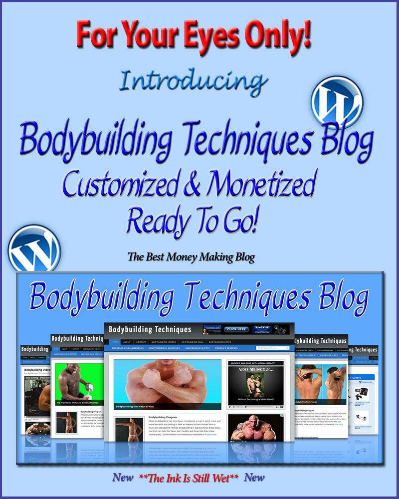 Bodybuilding Blog Self Updating Website - Clickbank Amazon Adsense Pages