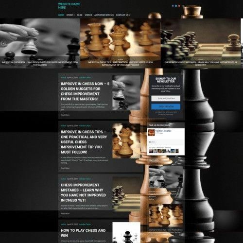 CHESS STORE - Professionally Designed Affiliate Website For Sale + Domain!