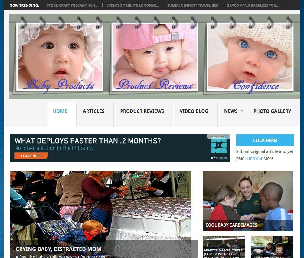 COMPLETE Baby Products Review Store Website For Sale Make Money Amazon - Google