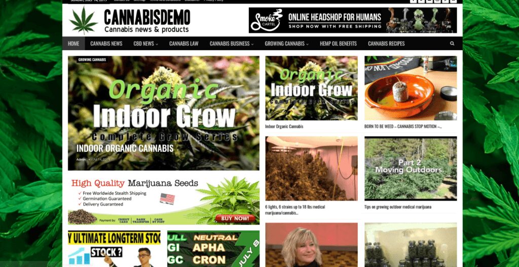 Cannabis News / Affiliate product website,100% automated -Premium designed-
