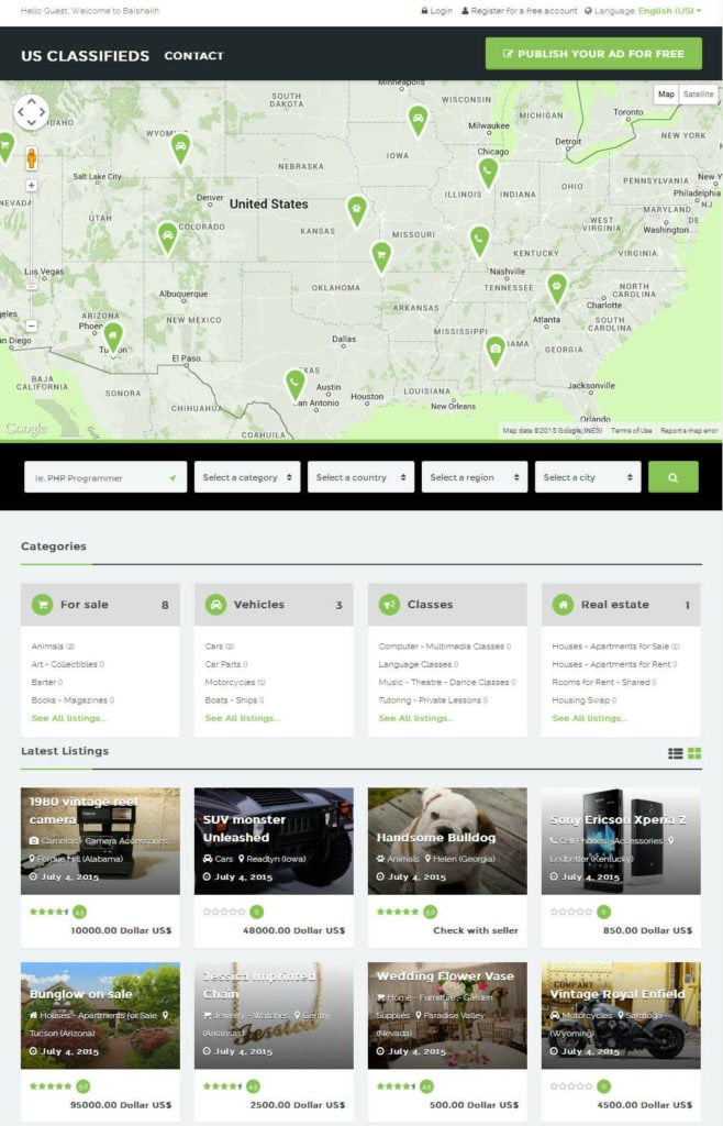 Classifieds Ads Website with Google Map | Good To SEO - 