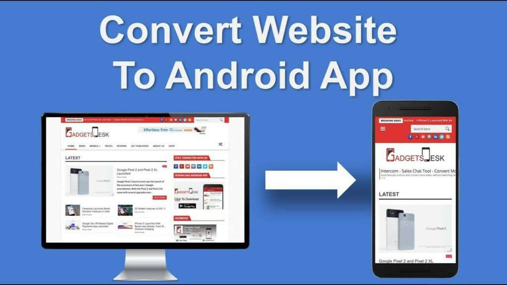 Convert your website to Android App 