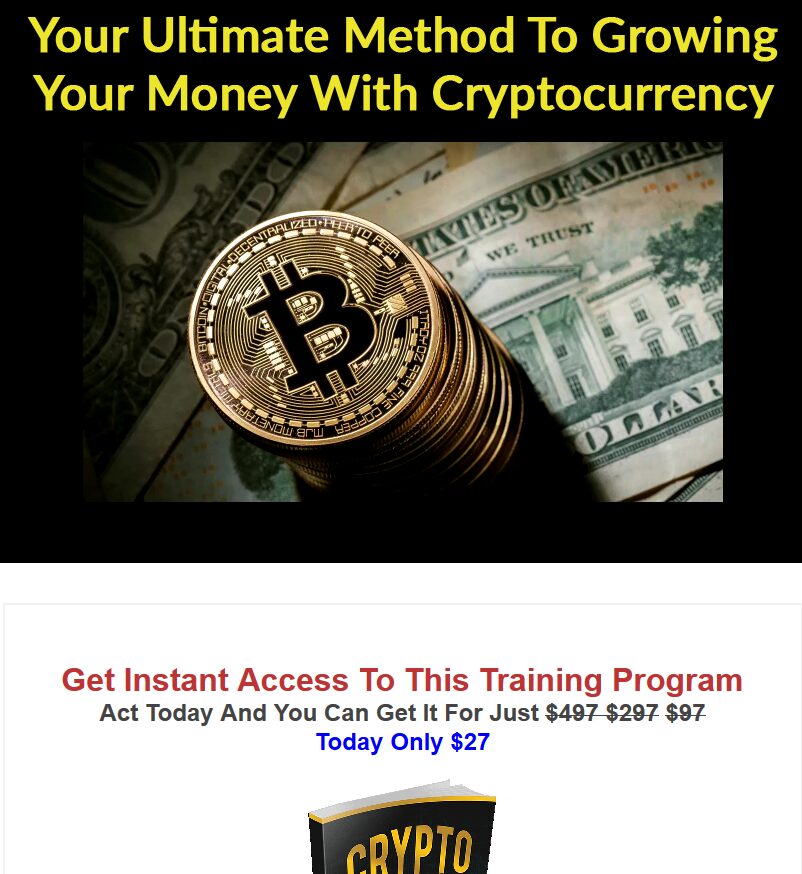 Crypto Currency Secrets Business Website For Sale w/ Software & Video Upsell