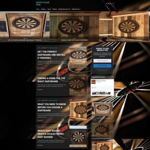 DARTS STORE - Professionally Designed Affiliate Website For Sale + Domain!