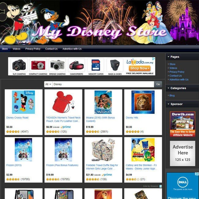 DISNEY STORE - Earn Money with Your own e-Commerce Website FREE Domain + Hosting