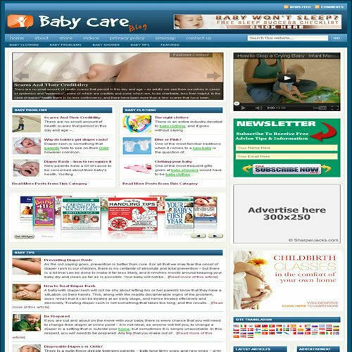 Established 'BABY CARE' Affiliate Website Turnkey Business (FREE HOSTING)
