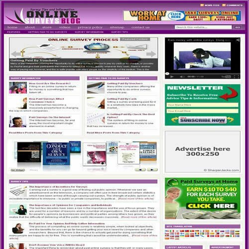 Established 'INTERNET SURVEYS' Affiliate Website Turnkey Business (FREE HOSTING)