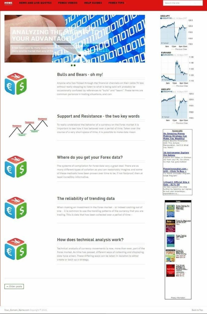 FOREX INVESTMENT BLOG WEBSITE FOR SALE! WITH SEARCH ENGINE FRIENDLY CONTENT!