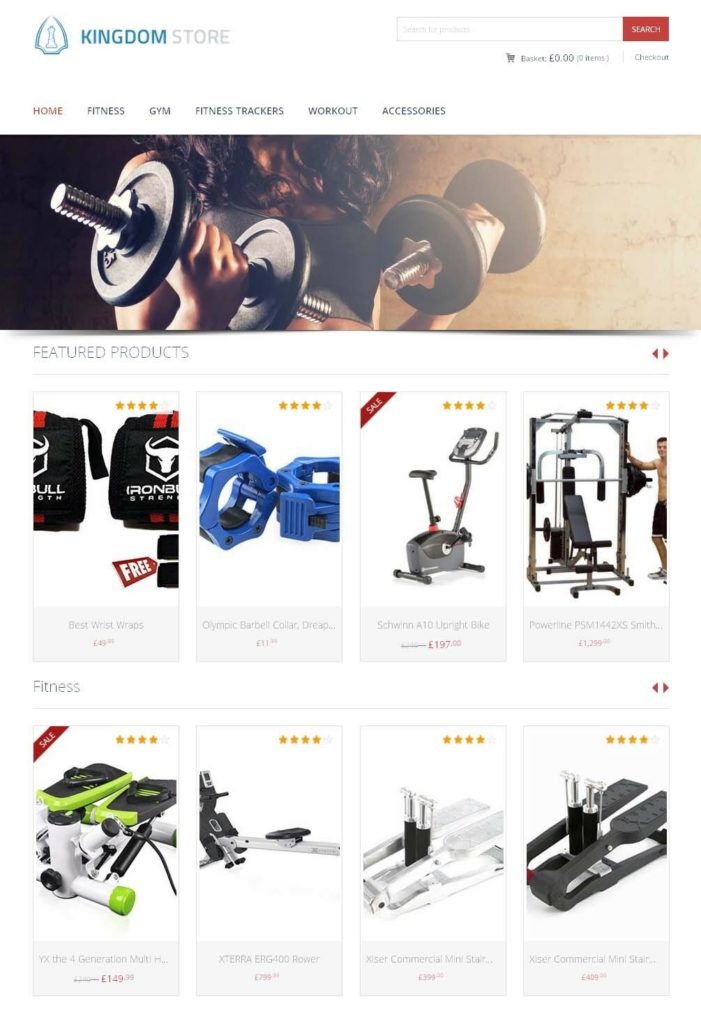 Fitness Products Store - AutoPilot Affiliate Website + Shopping Cart