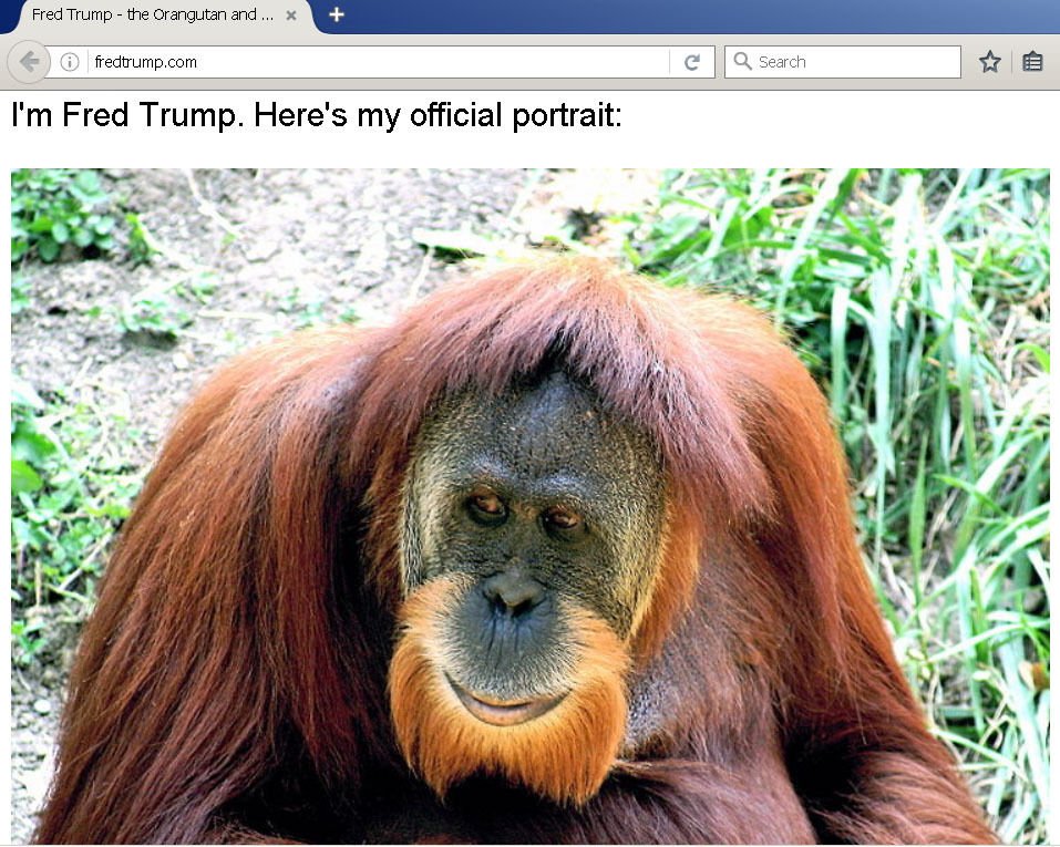 Fred Trump Website Donald Trump Spoof