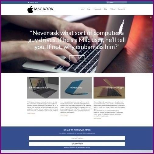 Fully Stocked Dropshipping MACBOOK Website Business For Sale + Domain + Hosting