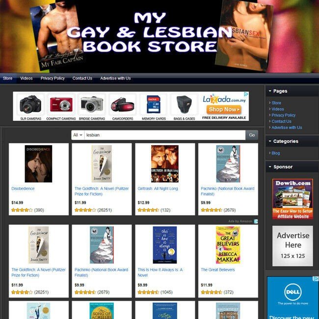 GAY & LESBIAN BOOK STORE - Turnkey Online Business Website For Sale Free Domain!