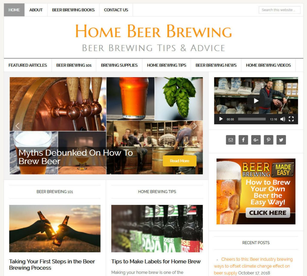 * HOMEBREWING CRAFT BEER BREWING * blog website business for sale AUTO UPDATING